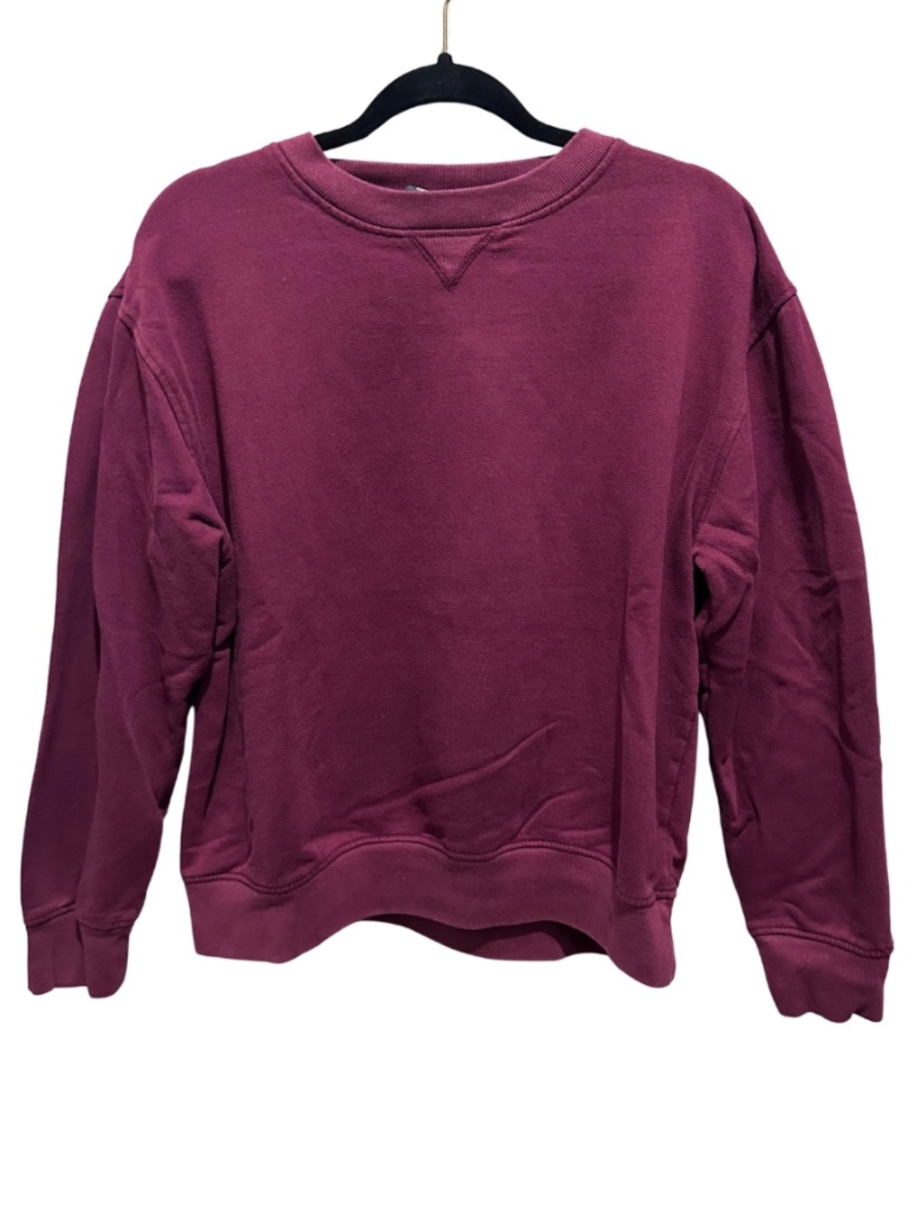 Plain maroon sweatshirt